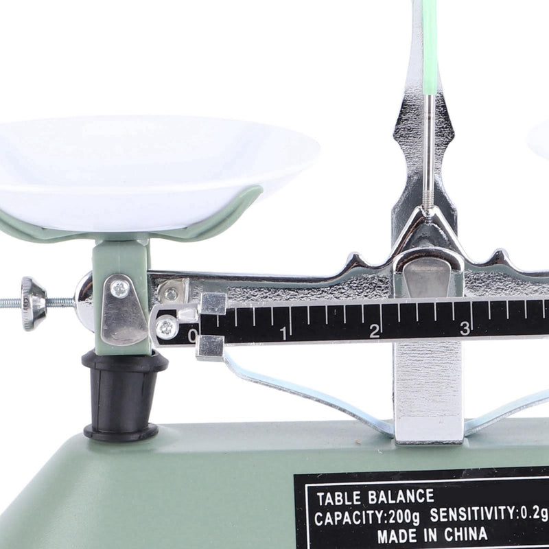 [Australia - AusPower] - Mechanical Tray Scale 200G Precision Lab Mechanical Scale Set Lab Tray Scale with Weights and Tweezers Chemical 