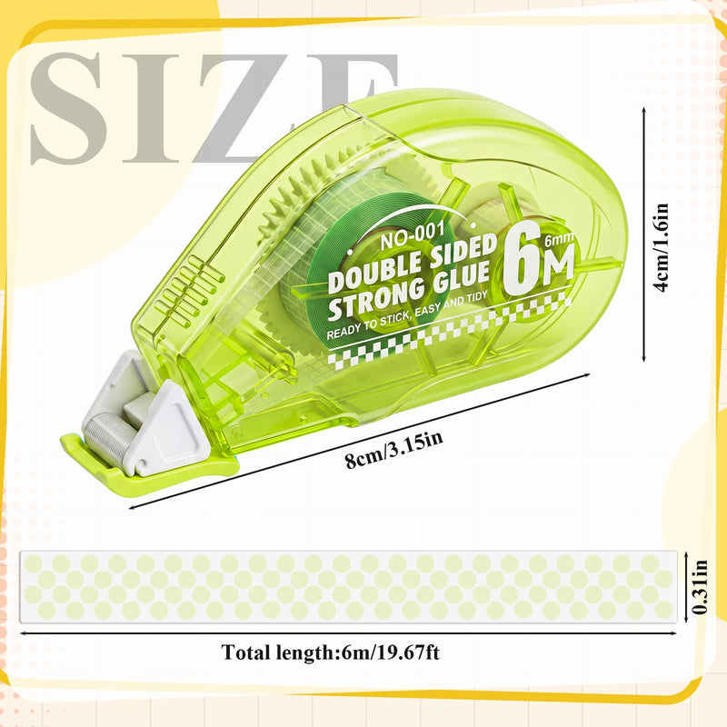 AmazingSpark 40 Pcs Operation Double Sided Tape Roller Bulk, 0.24inch x 19.67ft Scrapbook Tape, Adhesive Glue Roller for Scrapbooking Supplies Journaling School Office Supplies (Yellow) Yellow