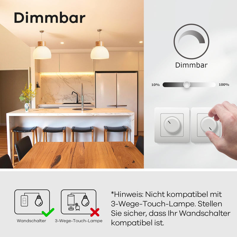 Linkind Dimmable E27 LED Golf P45/G45 Light Bulb, 4.2 W, Replaces 40 Watt, 2700 K Warm White Ball Lamp, 470 Lm, Energy Saving Bulb, Small P45, Pack of 6 6 pcs (pack of 1)