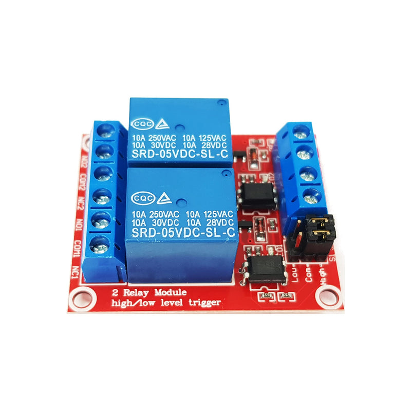 [Australia - AusPower] - 2-Channel Relay Module 5V for Arduino, ESP32, ESP8266, Raspberry Pi, 2 Pieces 2-channel 