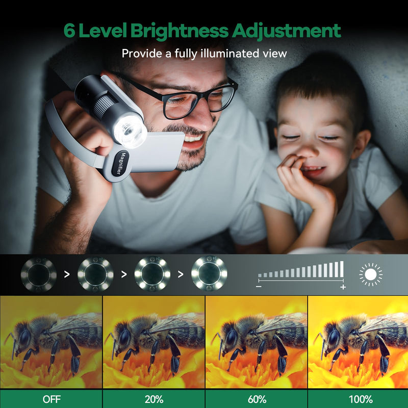 [Australia - AusPower] - Microscope for Kids 1000X [3-in-1] [Easy and Fun] Hideal HP20 2" 1080P Handheld Digital Microscope, Portable Pocket Microscope Miniscope, 10MP USB Mini Scope for kids 8-12, PC View, 32GB, White 