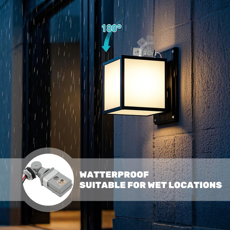 [Australia - AusPower] - 2 Pack Photo Cell for Outdoor Lighting Dusk to Dawn Sensor Photoelectric Switch for Porch Yard LED Flood Lights, 120VAC 50/60Hz Photocell Sensor IP54 Waterproof 2 