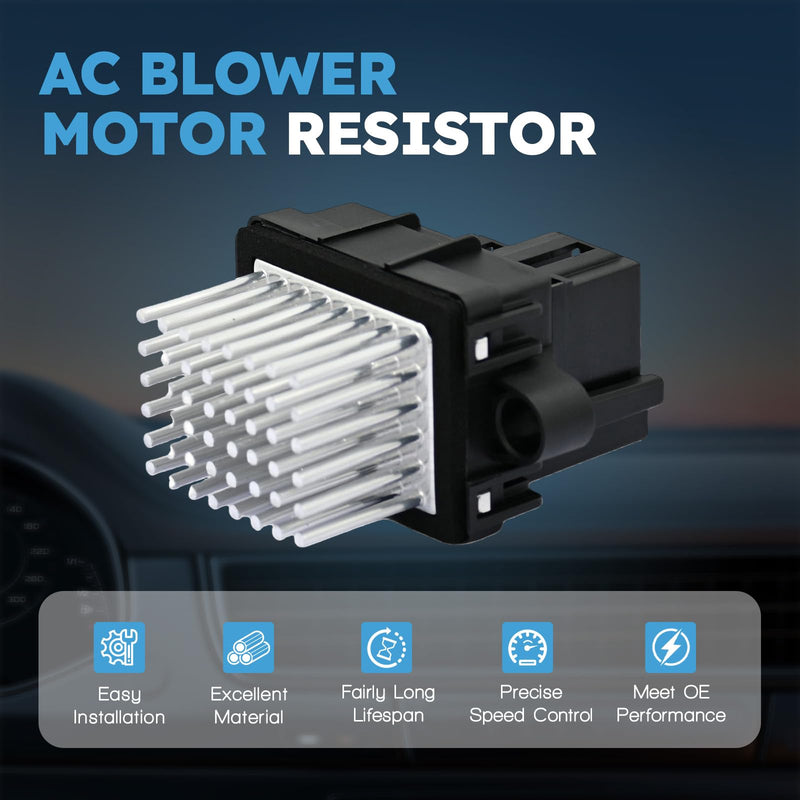 [Australia - AusPower] - HVAC Blower Motor Resistor with Wire Harness Compatible with Chevrolet Silverado 1500 2500 3500 Equinox Suburban 1500 2500 Tahoe Traverse Cruze Replacement for Ford Edge Expedition Fusion 