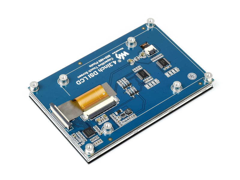 waveshare 4.3inch Capacitive Touch Display Compatible with Raspberry Pi 5/4B/3B+/3A+/3B/2B/B+/A+/CM3/3+/4 800×480 Resolution IPS Wide Angle MIPI DSI Interface 4.3inch DSI LCD