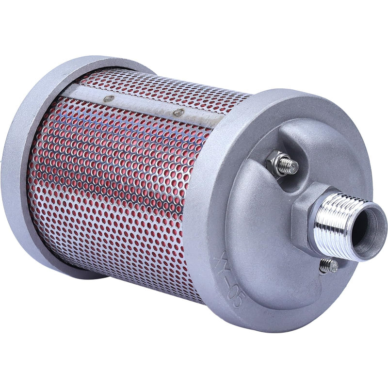[Australia - AusPower] - XY-05 Air Compressor Muffler 1/2" NPT Air Exhaust Muffler Silencer for Compressor Dryer Compressed Air Equipment and Systems, Single Chamber 145 PSI, Replacement Part 