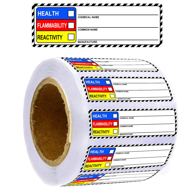 500 Pcs SDS Stickers/MSDS Stickers for Chemical Safety Data - 1 X 3 Inch Chemical Identifying and Labeling Sticker Decals OSHA Identification Labels for Safety & Secondary Containers