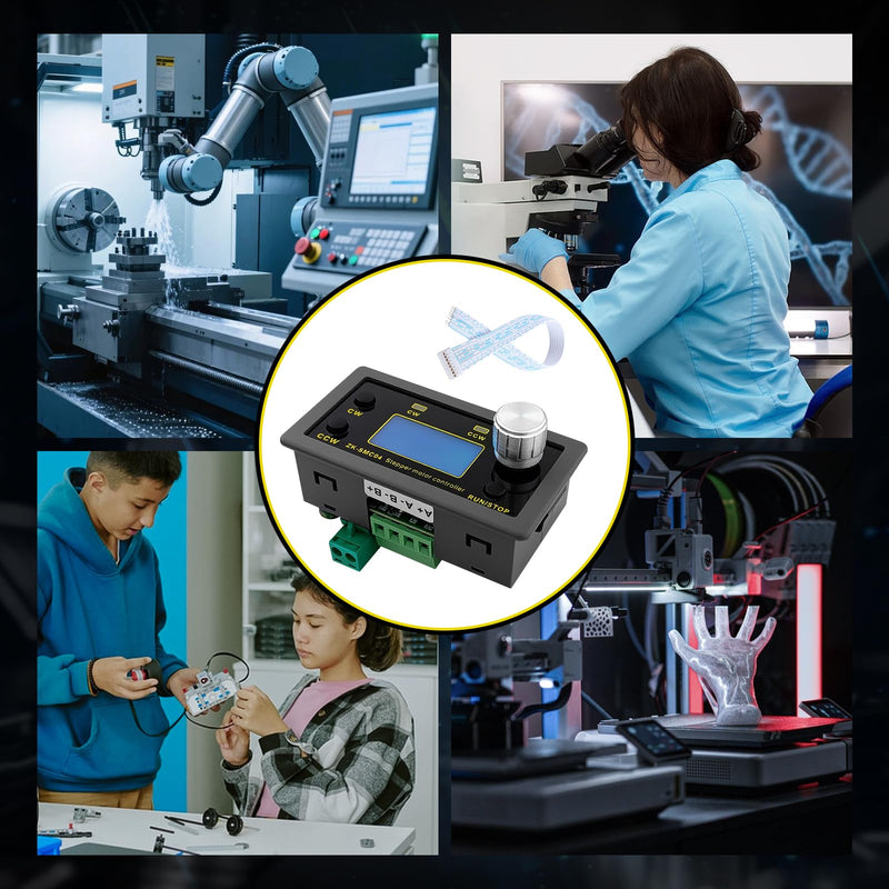 [Australia - AusPower] - Stepper Motor Driver Controller for Nema 17/23/34 Stepper Motor, Integrated with LCD Display 6.6A Current, 64 Micro-Step, TTL Serial Control for CNC, 3D Printer, Automation for 42 57 86 Stepper Motor 