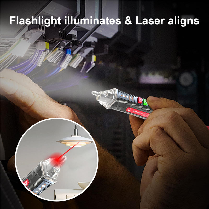 [Australia - AusPower] - Voltage Tester & Digital Multimeter Bundle – Essential Electrical Testing Kit for DIY Projects, Measures AC/DC Voltage & Continuity 