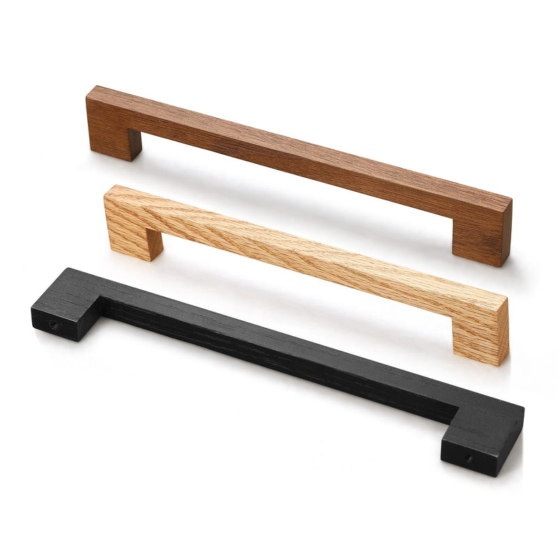 Walnut Square 5 in 2 pcs Wooden Drawer Pulls Handle pulls for cabinets Kitchen Cabinet Drawer pulls Cabinet Door Pull Walnut Square