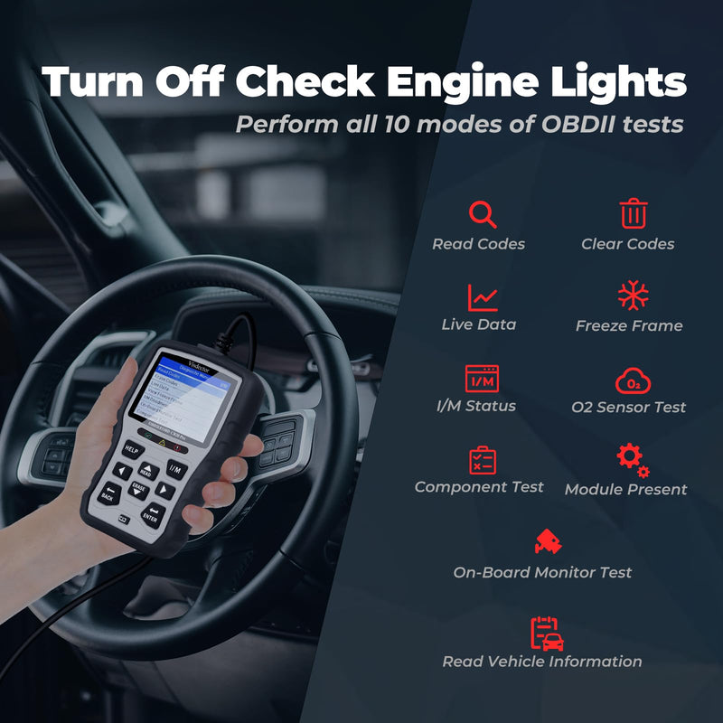 [Australia - AusPower] - CR20 Pro Enhanced Universal OBD2 Scanner Car Code Reader Check Engine Fault Reader to Turn Off CEL Light, Read & Clear DTCs, Data Graphing, Voltage Test, Silver/Black 