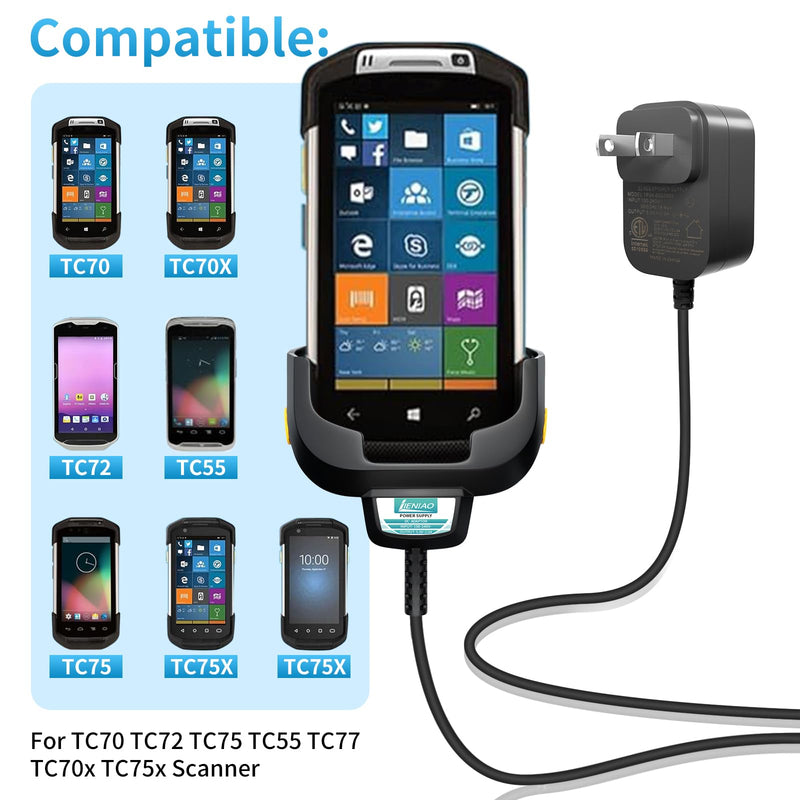 [Australia - AusPower] - Scanner Battery Charger for Zebra TC77 TC70 Barcode Scanner Charger TC77 TC55 TC72 TC75 TC70x TC75x TC75EK TC75AH TC700H TC700K TC77HL TC720L BT-000318 