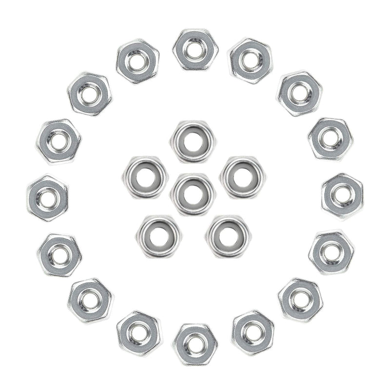 [Australia - AusPower] - 120 Pieces 10#-32 Nylon Insert Hex Lock Nuts, 304 Stainless Steel 10-32 (120 pcs) 