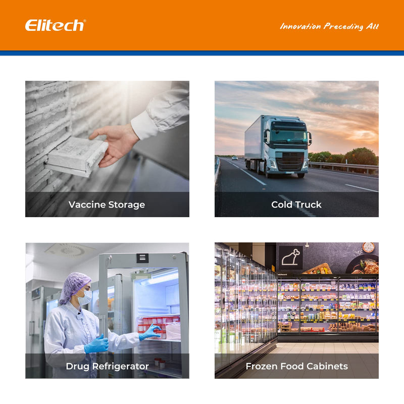 [Australia - AusPower] - Elitech GSP-6G Professional Thermo-Hygrometer - Precise Temperature and Humidity Meter with Alarm Function, Data Logger for Indoor & Outdoor Use (LCD Display, High Accuracy) Temperature logger with wet GSP6G 