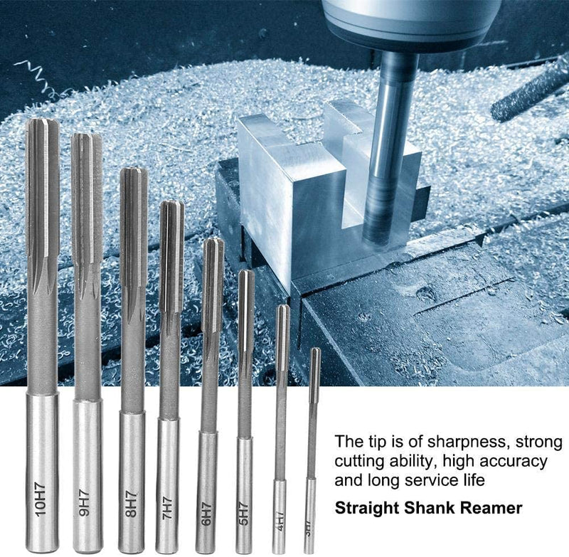 [Australia - AusPower] - Utoolmart Chucking Reamer 3/8", H7 HSS Lathe Machine Reamer, Round Shank Milling Cutting Tool, for Metal Non-Ferrous Metal Copper 1pcs 3/8 in 