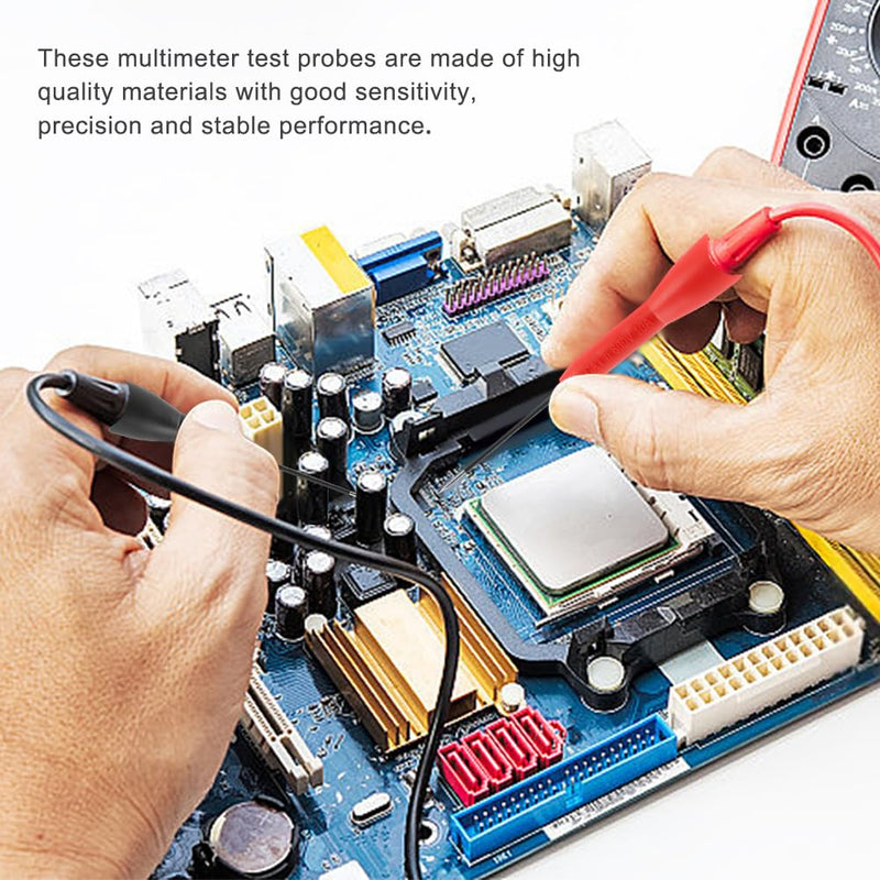 [Australia - AusPower] - 4 Pack 2mm Extended Needle Test Probes, Multimeter Test Leads, 600V/10A Non Destructive Multimeter Test Probe for Fluke Leads tl71 tl75 