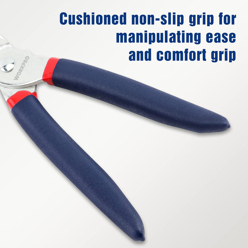 [Australia - AusPower] - WORKPRO Hog Ring Pliers with 500 Pcs 3/4" Hog Rings, Galvanized Steel Hog Rings Perfect for Furniture Upholstery, Auto Upholstery, Meat & Sausage Casings 