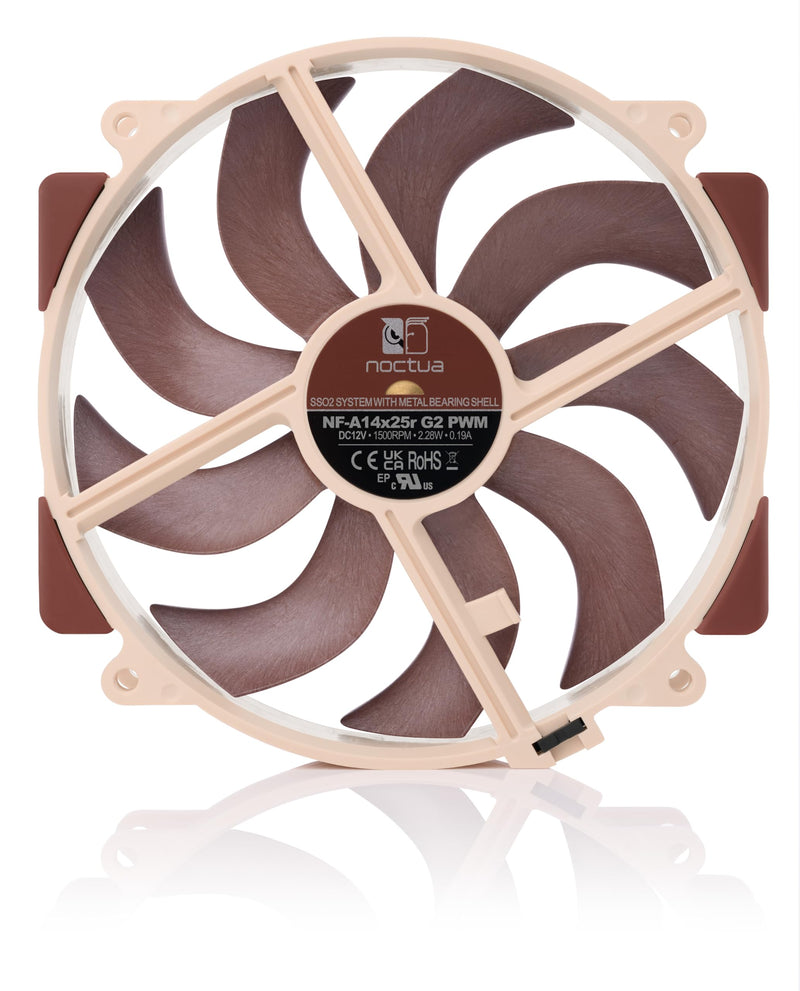 [Australia - AusPower] - Noctua NF-A14x25r G2 PWM, Premium-Quality Quiet Round-Frame 140mm PC Fan, 4-pin (Brown) 