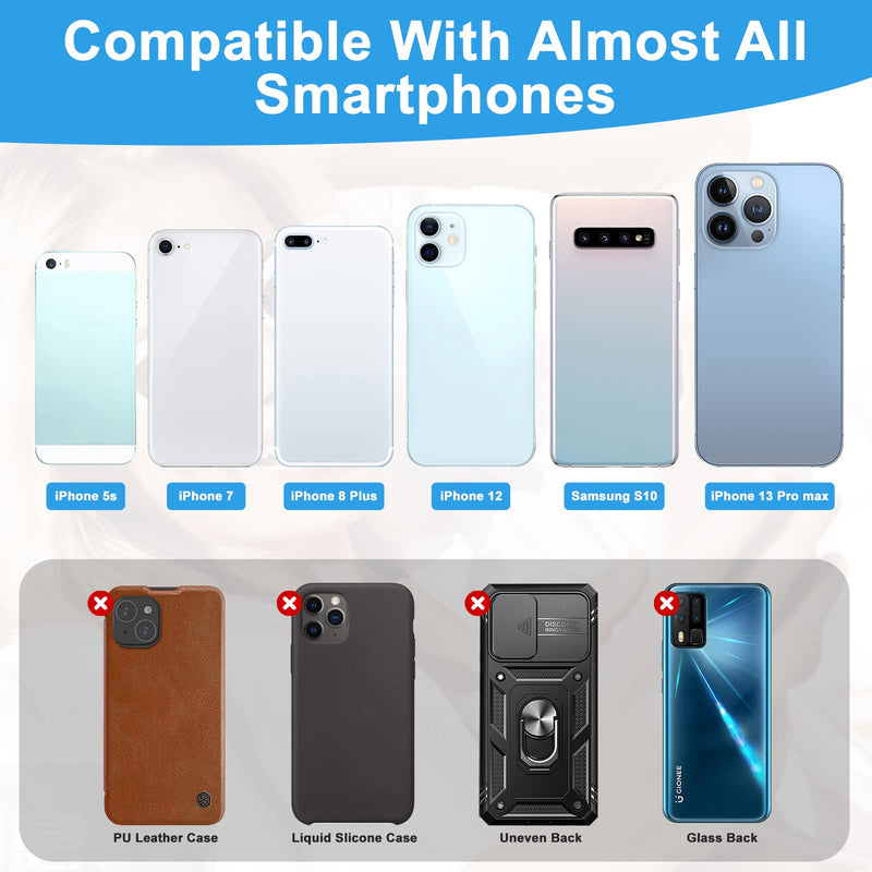 [Australia - AusPower] - SHANSHUI 3 Pack Phone Card Holder Ultra Slim Phone Credit Card Holder Stick on Wallet Anti-Lost Design Phone Wallet Pocket Compatible for iPhone and Most Smartphones - Black White Grey 3 PCS x Black, Grey, White Adhesive 