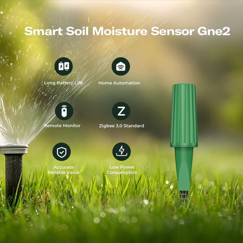 THIRDREALITY Smart Soil Moisture Sensor Gen2 3Pack,Zigbee hub Needed, nhanced Signal Stability,Capacitive Moisture Monitoring,Garden Planting, Compatible with Hubitat,SmartThings,Home Assistant,Homey 3 Pack