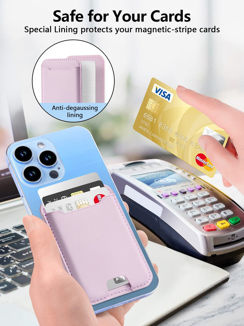 [Australia - AusPower] - TopMade for Magsafe Wallet, Magnetic Wallet Card Holder for iPhone 15, iPhone 14/13/12 Series, Leather Magnetic Phone Wallet with Powerful Magnet, Credit Card RFID Blocking, Fit 4 Cards, Pink 