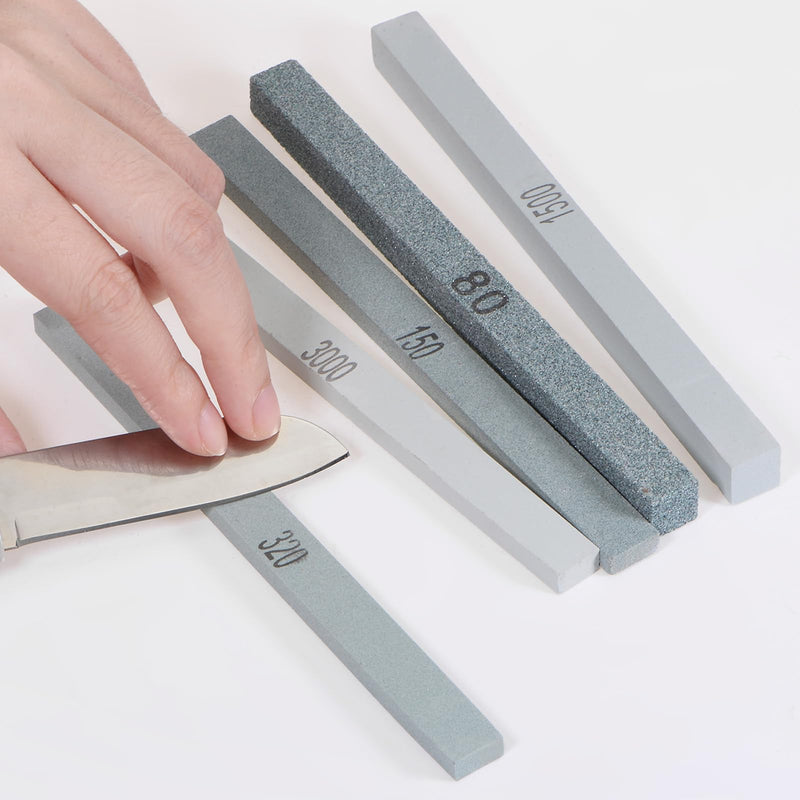 [Australia - AusPower] - QUARKZMAN Pack of 3 Sharpening Stones 150 Grit 150 mm x 12 mm x 6 mm Rectangle Green Silicon Carbide Knife Sharpening Stone 