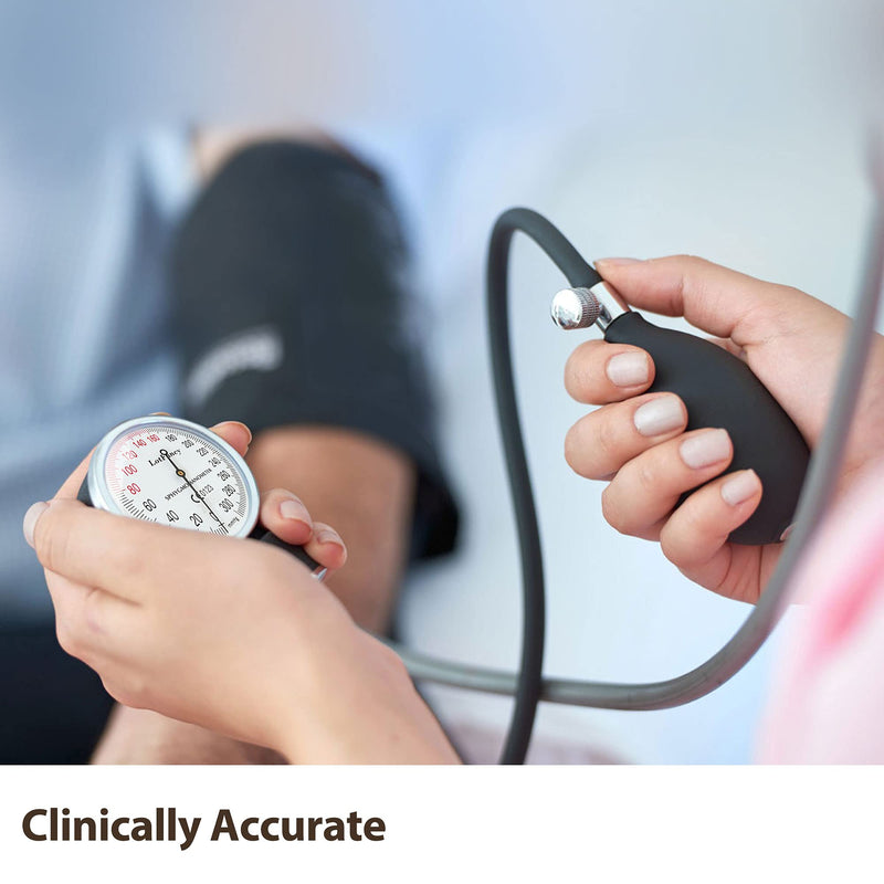 [Australia - AusPower] - LotFancy Aneroid Sphygmomanometer, Blood Pressure Monitors, Manual Blood Pressure Cuff with Zipper Case, Calibration for Accurate Readings, Adult Size Cuff (10"-16"), Black M Cuff (10"-16") 