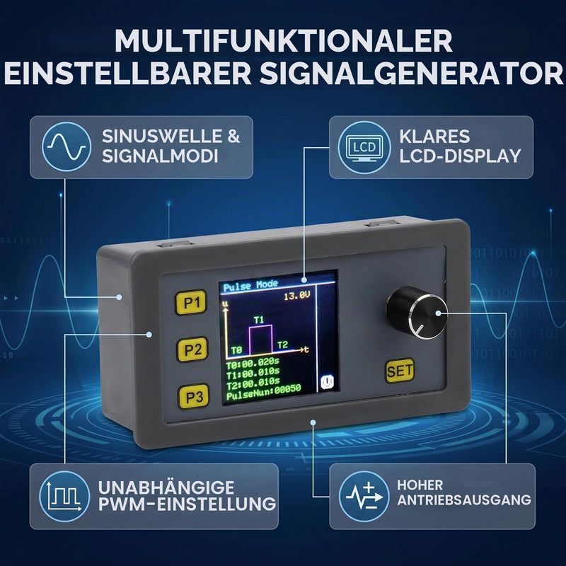 Fafeicy WSFG-06 PWM Signal Generator Module, 4-20mA 2-10V -10- + 70°C Pulse Adjustable Module, Sine Wave Signal Generator, 30mA Output Current, 0-100% Cycle Range, Supports Multiple Modes