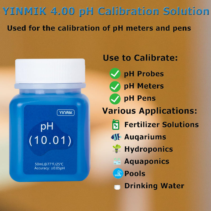 [Australia - AusPower] - pH Meter Calibration Solution Kit(4.00,7.00&10.01) with pH Electrode Storage Solution Kit,3 bottles pH Calibration Buffer Solution and 2 bottels KCL pH Probe Solution for pH Meters 
