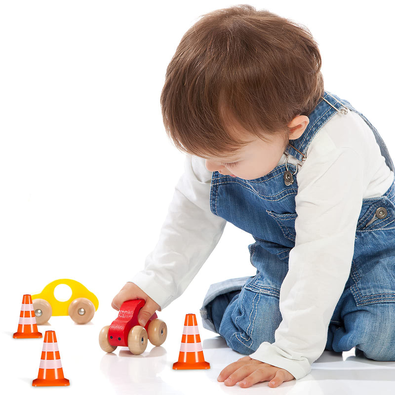 [Australia - AusPower] - TOYANDONA 14Pcs Mini Traffic Cones, 1. 37 inch Play Traffic Signs Safety Cones Mini Road Signs Toy for Kids Street Signs Playset 