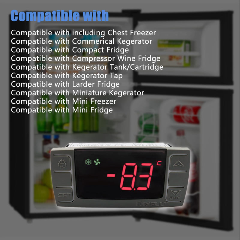 [Australia - AusPower] - XR03CX-4N0F1 for Dixell Temperature Controller 120V Digital Thermostat Controller for Refrigerator Freezer Replace W0302186 XR03CX XR03CX-4N1C0 