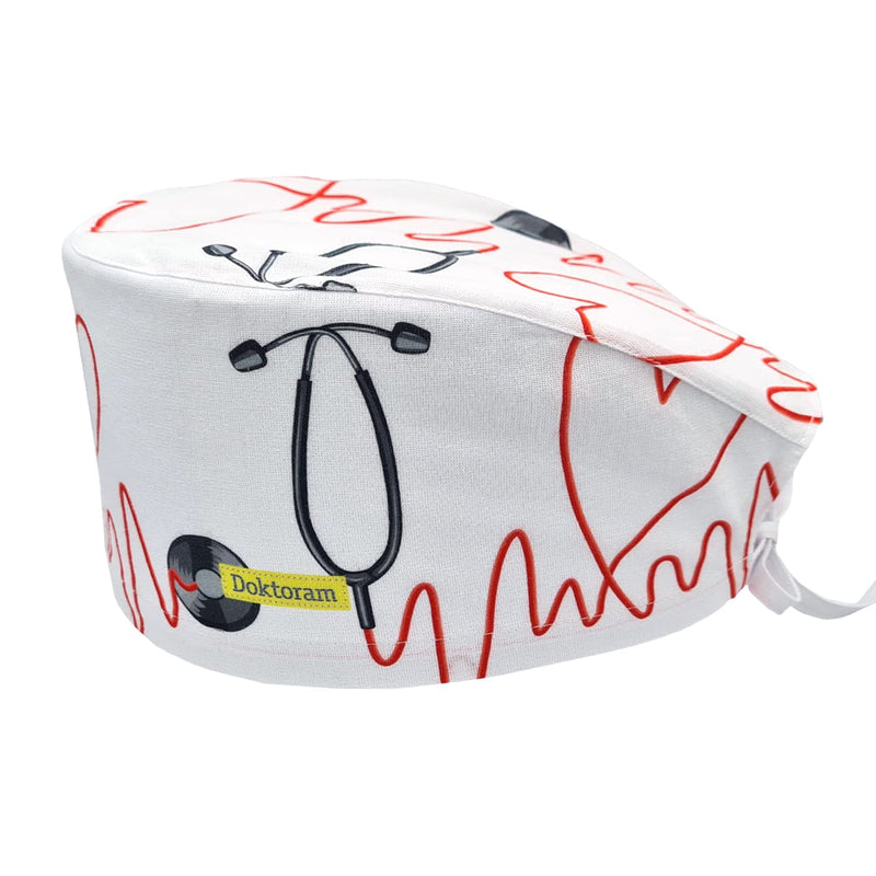 [Australia - AusPower] - Print Scrub Caps - Perfect Hat for Nurses, Doctors and EMTs… One Size Stethoscope 