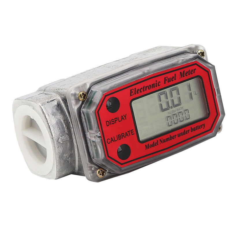 Fuel Flow Meter, Mini Digital Turbine Flowmeter, Diesel Fuel Flow Meter, 10-200L, 1 Inch NPT Flowmeter
