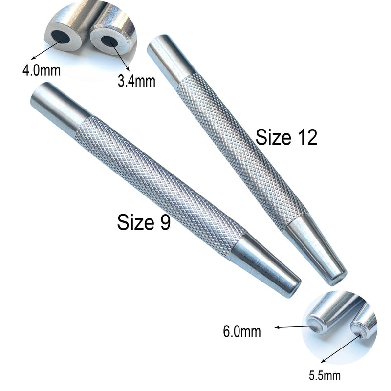 [Australia - AusPower] - Copper Rivets and Burrs Size 9 and Size 12 Copper Rivet Fastener Install Setting Tool hole punch tool Assorted Kit 