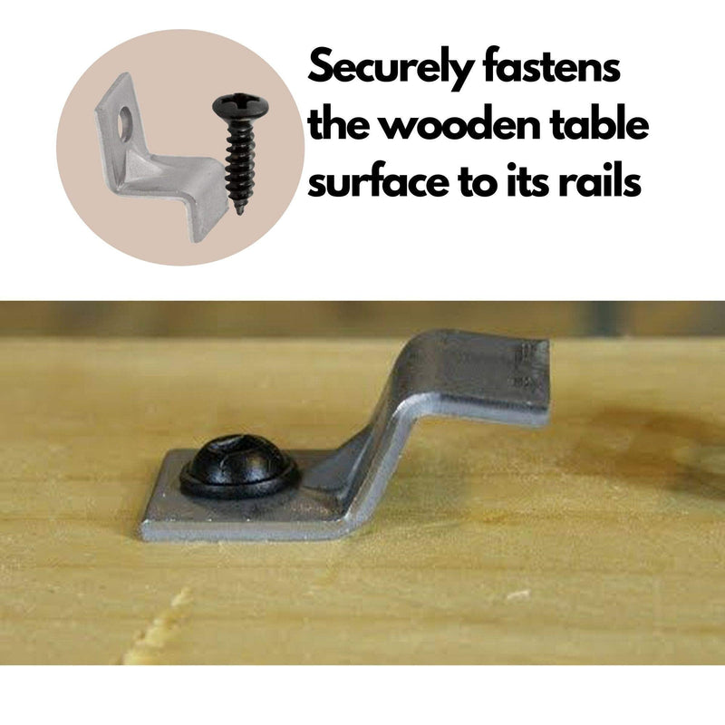 [Australia - AusPower] - Performore 40 Pack Z Table Top Fasteners with Screws, Heavy Duty Z Table Top Fasteners Solid Steel with Black Screws 