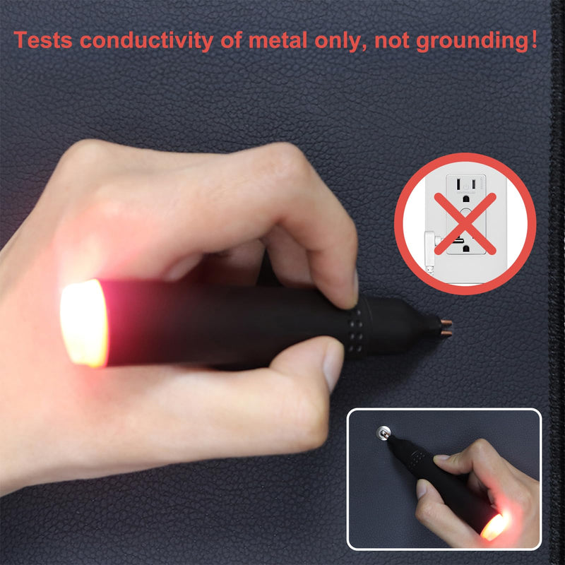 [Australia - AusPower] - Conductivity Test Pen, Non Contact Voltage Tester Pen, Grounding Tester for Grounding Mats Sheets Pillowcases, Wire Tester Electrical Tool for Ensuring Effective Connection 