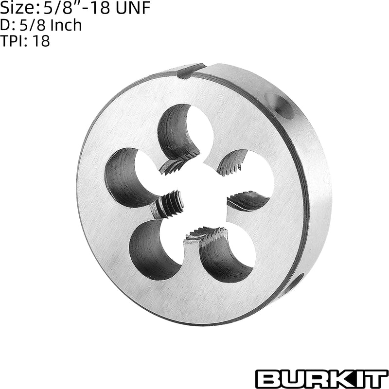 [Australia - AusPower] - Burkit 5/8"-18 UNF Round Threading Die, 5/8 x 18 UNF Machine Thread Die Right Hand 5/8-18 UNF 