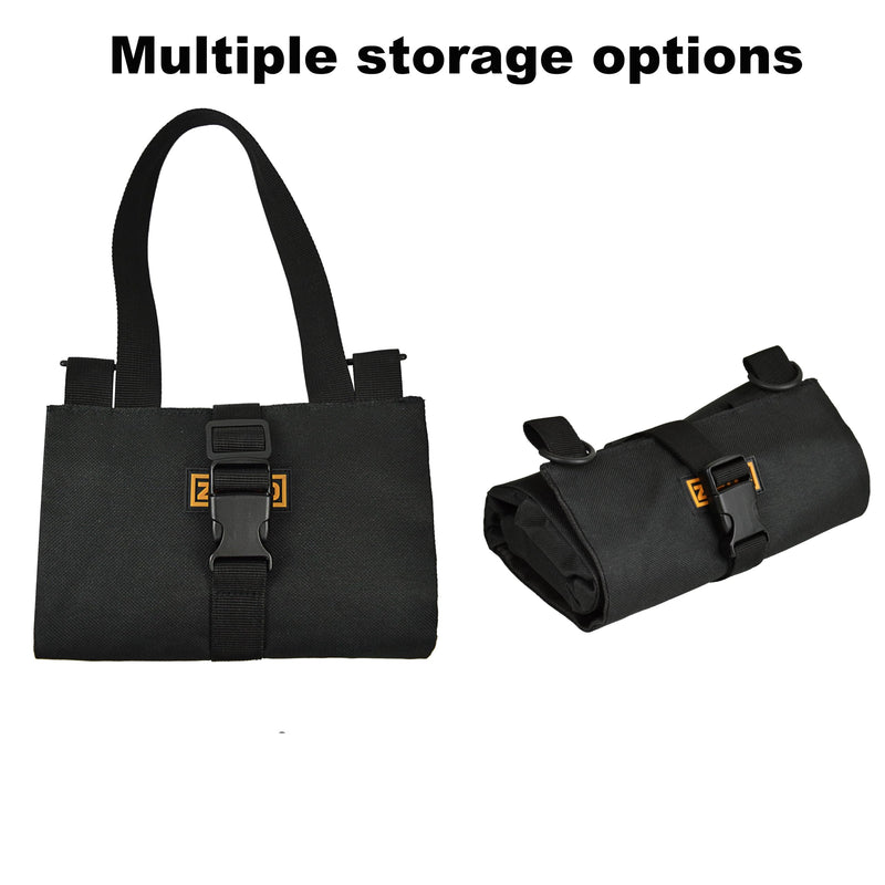 [Australia - AusPower] - ZIBOO C20 Heavy Duty Portable Foldable Roll Up Tool Bag Organizer, Industrial Multimeter Accessories bag Fits FLUKE, Amprobe, Fieldpiece, Extech, Hioki, SANWA, Klein Tools Test Leads ZIBOO C20 