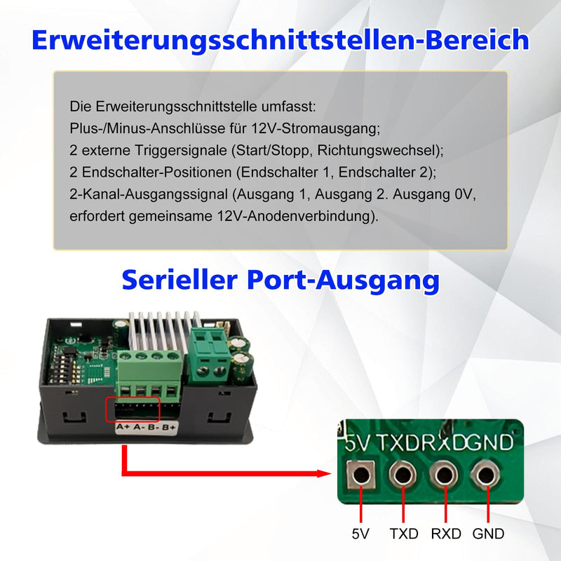 [Australia - AusPower] - Stepper Motor Driver Controller 6.6A Forward/Reverse Pulse Speed Angle Control Module with Serial PLC Communication for NEMA 17/23/34 Motors 