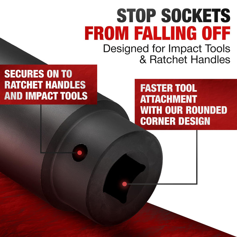 [Australia - AusPower] - TIGHTSPOT 1/2 Inch Drive - 1 1/16 Inch Deep Impact Socket with Anti-Rounding 6 Point Design, Heat-Treated CRV Steel 1/2” Drive Deep Socket 1/2” Drive 1 1/16” Deep Impact Socket - 6pt 