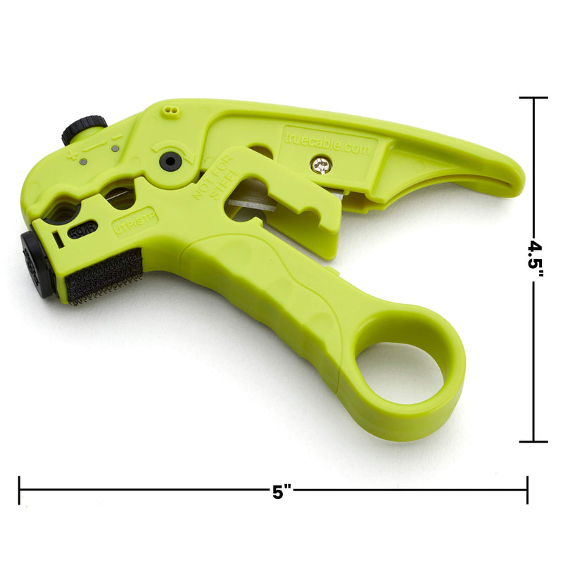 [Australia - AusPower] - trueCABLE Wire Stripping and Cutting Tool for UTP, FTP, STP, Cat5e, Cat6, Cat6A Ethernet, RG59, RG6, RG7, RG11 Coax Cable, Adjustable Blade Depth 1 