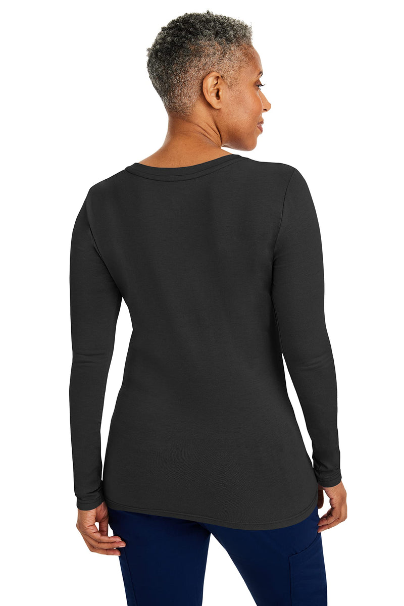[Australia - AusPower] - Healing Hands Women's Underscrub Soft Knit Melissa Longsleeve Scrub Tee with Breathable & Easy Care Fabric 5047 Medium Black 