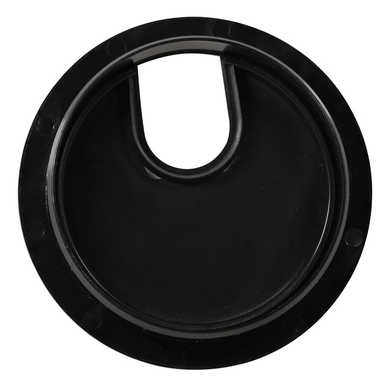 [Australia - AusPower] - 5 Pack Rok Hardware 3" (76mm) Black Round Computer Desk Table Port Wire Cable Cord Organizer Hole Cover Grommet, ROKRG3BLK 3" 5 