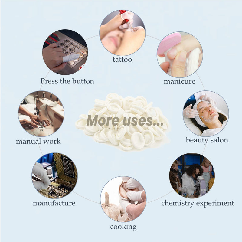 [Australia - AusPower] - Finger Cots, Inartato Latex Finger Protectors Rubber Finger Tips Sleeves Toes Gloves Multi-Used for Handmade, Beauty Nail, Tattoo Electronic Repair Apply (Medium Size 300 Pcs Per Case) Medium 
