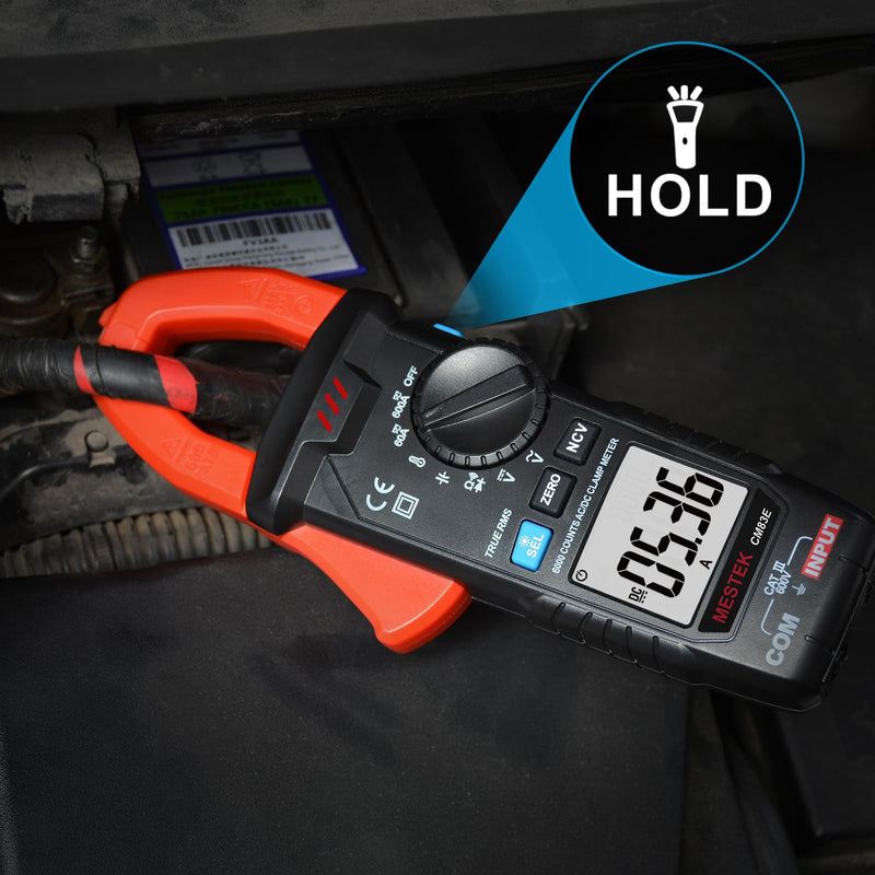 [Australia - AusPower] - MESTEK Digital Clamp Meter Multimeter Tester TRMS 6000 Counts Amp Volt Meter, Auto-Ranging Voltmeter Measures AC/DC Current, Voltage, Temperature, Capacitance, Resistance, Continuity, Diode & NCV 600A AC DC Current Meter 