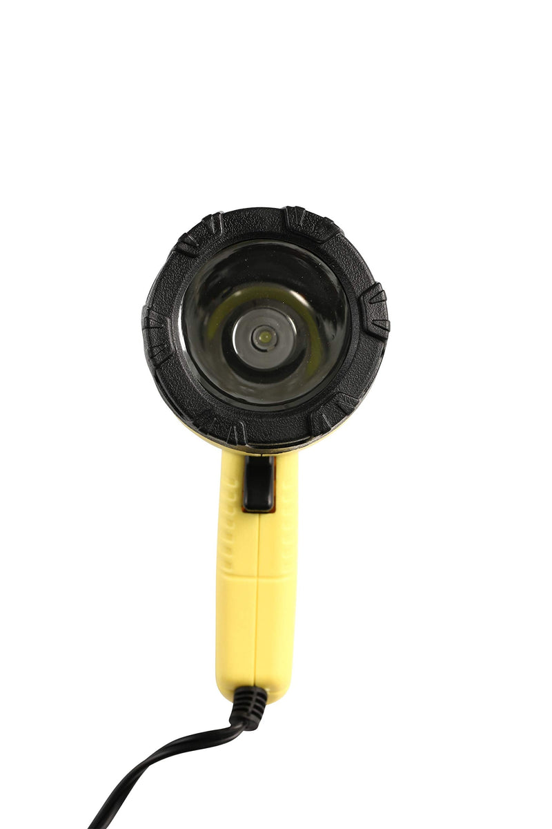 Attwood 11794-7 Portable 5W LED Emergency Spotlight 12V Adapter Plug, Safety Yellow/Black One size