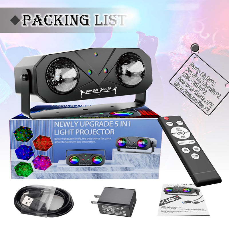 [Australia - AusPower] - Party Lights DJ Disco Light,Disco Ball Star Projector RGB LED Strobe Lights Stage Light Sound Activated Ocean Wave Effect for Parties Club Holiday Christmas Birthday Wedding Party Lights 