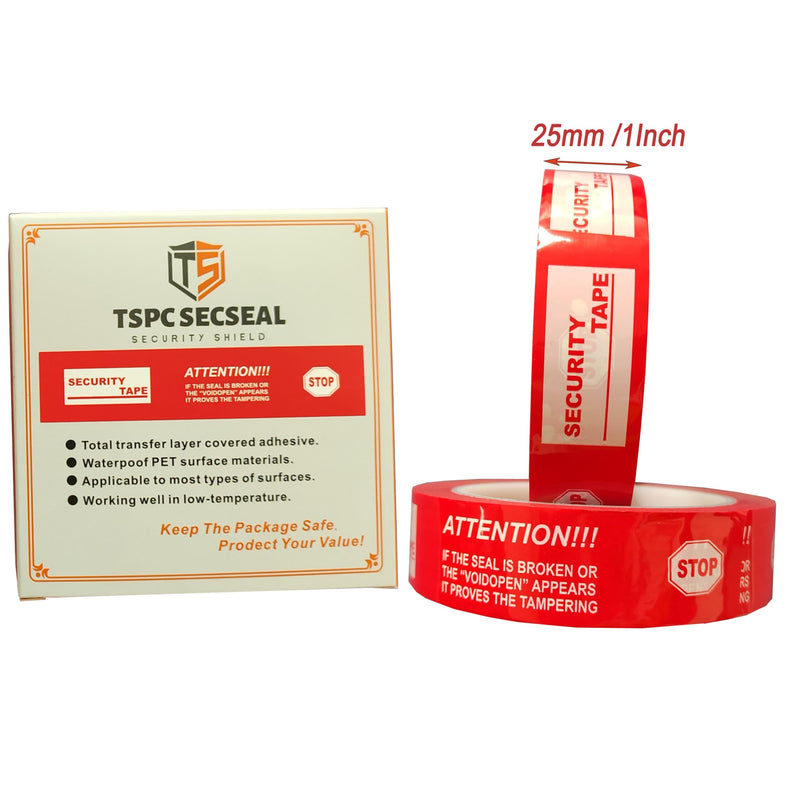 2 Rolls,1" x55 Yards Total Transfer Tamper Evident Security Packing Tape Seals (Superior Tamper Proof with Thick Void Film) 2 Rolls,1" x55 Yards