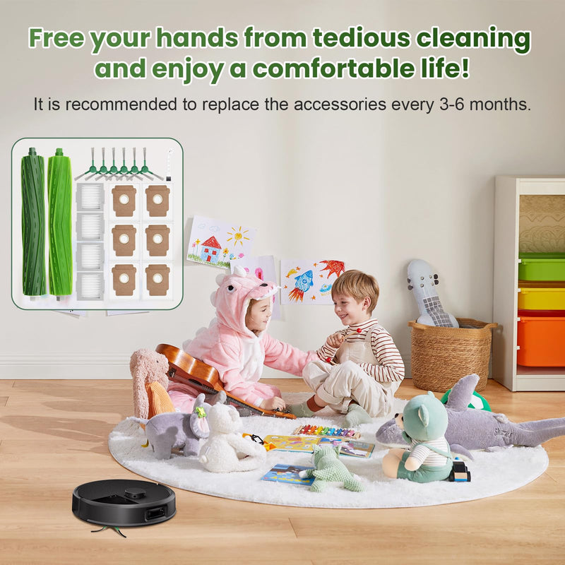 [Australia - AusPower] - 19 Pcs Accessories Kit Compatible with iRobot Roomba Max 705 Vac/Plus 504 Vac Robot Vacuum, Replacement Parts Include 2 Main Brushes, 6 Dust Bags, 4 Filters, 6 Side Brushes, 1 Cleaning Tool Max 705 kit 