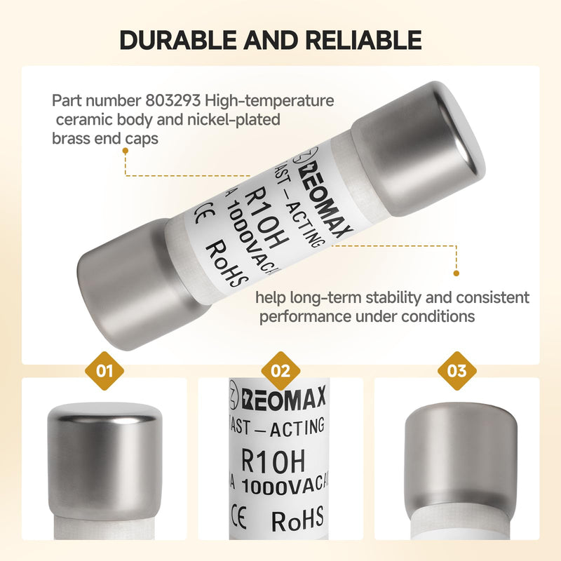 (5 Pack) 803293 FLU-11A 11A 1000V Fast-Acting Digital Multimeter Fuse Replacement Fuse Compatible with Fluke 175 177 179 83V 87V 287 289 27II 28II 88V 77IV Meters