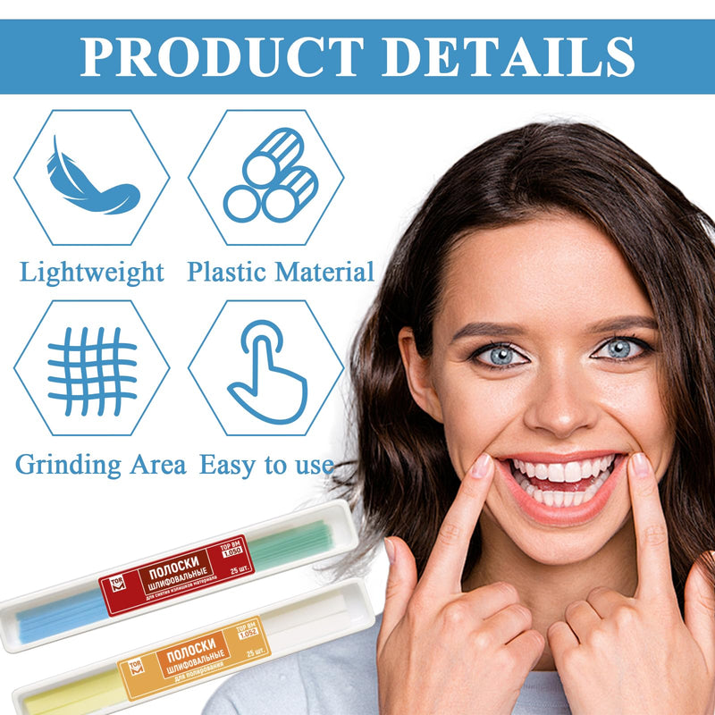 [Australia - AusPower] - Dental Polishing Paper Pack of 50 Tooth Polishing Strips 1050 and 1052 Teeth Sandpaper for Spaces, Dental Polishing Strips for Dental Polishing and Cleaning Between Teeth 